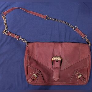Rebecca Minkoff Burgundy Suede Crossbody Bag